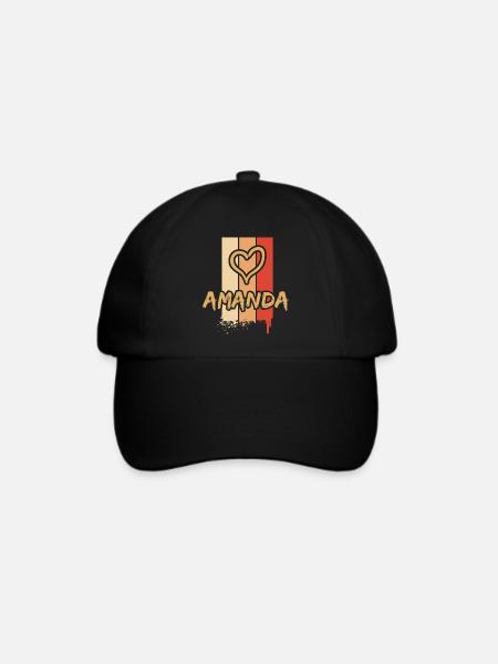 Amanda - Baseballkappe - Schwarz/Schwarz