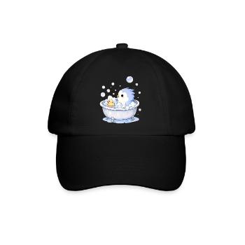 Pieps badet - Baseballkappe - Schwarz/Schwarz - Vorne