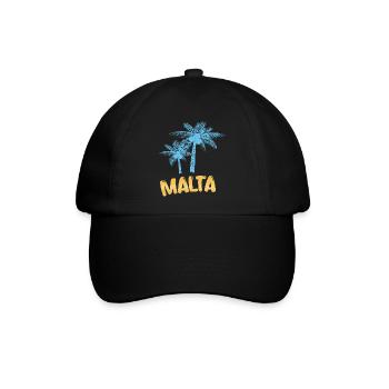 Geschenk für Malta - Baseballkappe - Schwarz/Schwarz - Vorne