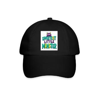 Das süßeste kleine Monster - Baseballkappe - Schwarz/Schwarz - Vorne