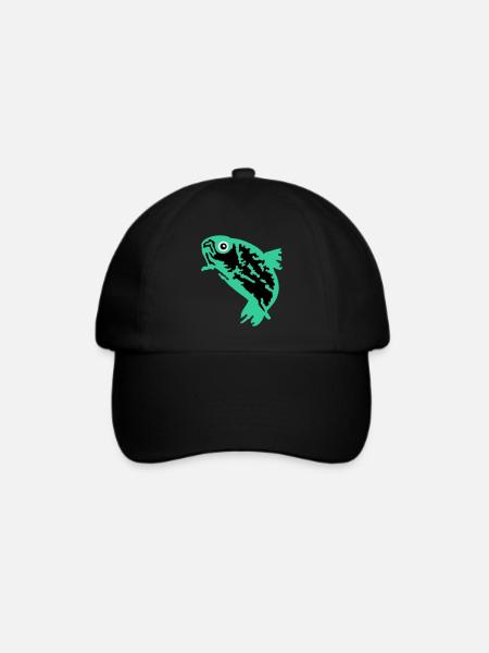 Forelle / Trout (3c) - Baseballkappe - Schwarz/Schwarz