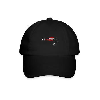 Austria Österreich Herzschlag heartbeat austria - Baseballkappe - Schwarz/Schwarz - Vorne