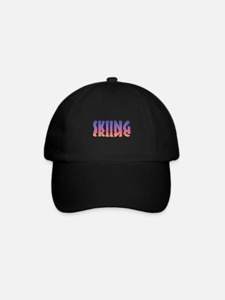 Skiing - Baseballkappe - Schwarz/Schwarz