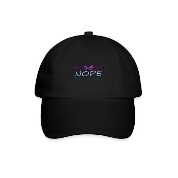 Nope - Baseballkappe - Schwarz/Schwarz - Vorne