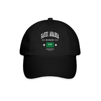 Saudi Arabien - Baseballkappe - Schwarz/Schwarz - Vorne