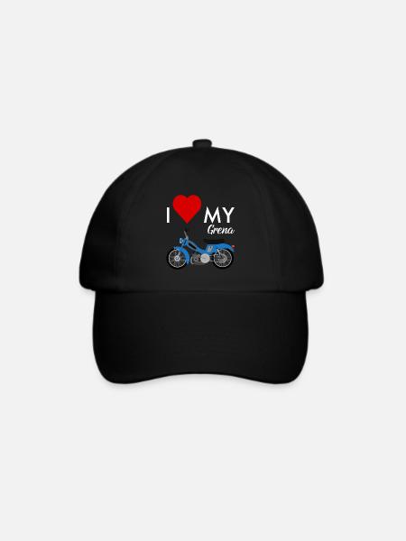 Ich liebe meine Grena Blau Weiß - Baseballkappe - Schwarz/Schwarz