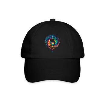 Walhai Tie Dye - Baseballkappe - Schwarz/Schwarz - Vorne