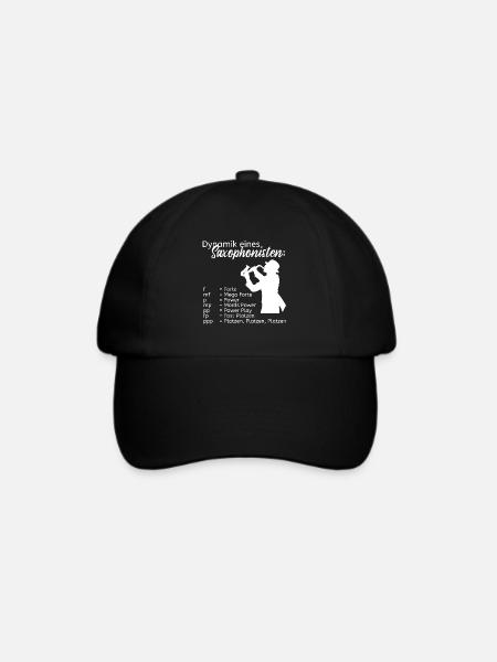 Dynamik eines Saxophonisten - Baseballkappe - Schwarz/Schwarz