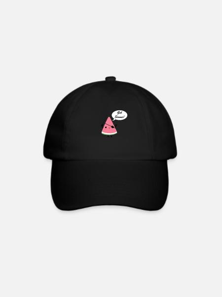 Melone Pirat Sonne - Baseballkappe - Schwarz/Schwarz