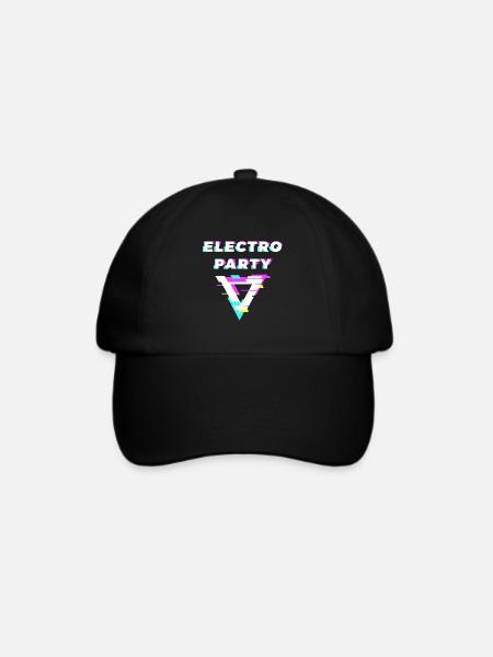Electro Party - Baseballkappe - Schwarz/Schwarz