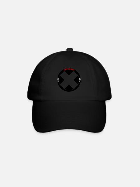 Amsterdam XXX - Baseballkappe - Schwarz/Schwarz