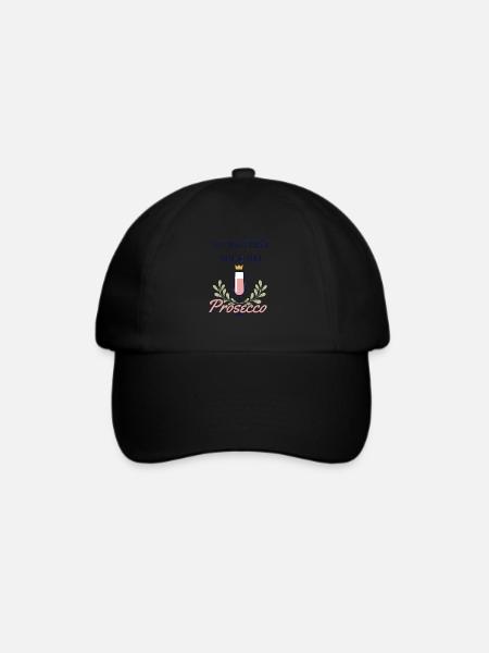 Du hattest mich bei Prosecco - Baseballkappe - Schwarz/Schwarz