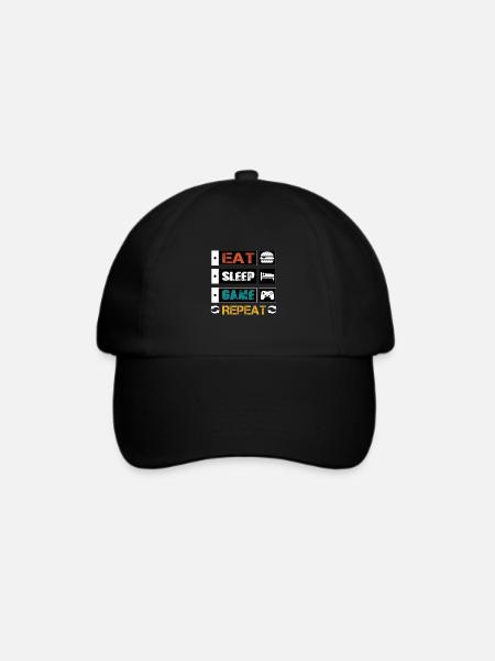 Gamer - Baseballkappe - Schwarz/Schwarz