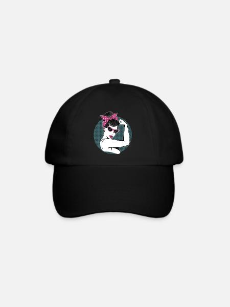 Rockabilly Girl - Baseballkappe - Schwarz/Schwarz