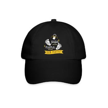 Baby Geburt Schwangerschaft Schwangerschaft Perfekt - Baseballkappe - Schwarz/Schwarz - Vorne
