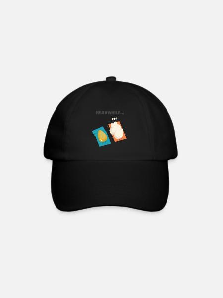 Popcorn - Baseballkappe - Schwarz/Schwarz