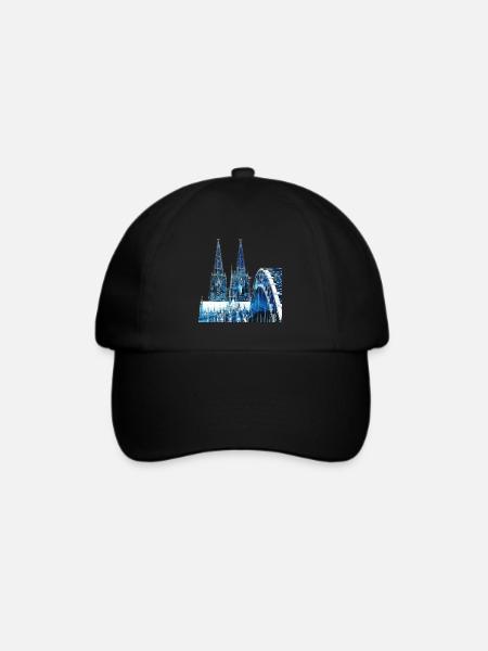 Köln Kölner Dom Deutschland Heimat Stadt Skyline - Baseballkappe - Schwarz/Schwarz
