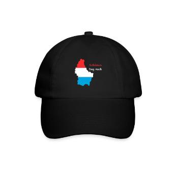 Luxemburg - Baseballkappe - Schwarz/Schwarz - Vorne