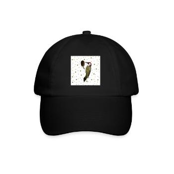 Grünspecht Vogel Geschenk Frauen Männer Kinder - Baseballkappe - Schwarz/Schwarz - Vorne