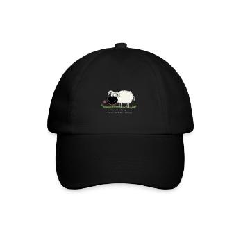 black nose sheep - Baseballkappe - Schwarz/Schwarz - Vorne