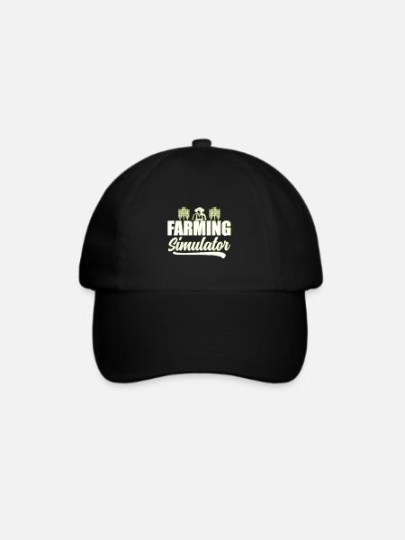 Farming simulator Garten Gartenarbeit Geschenk - Baseballkappe - Schwarz/Schwarz