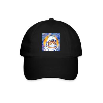 Astro-Katze - Baseballkappe - Schwarz/Schwarz - Vorne
