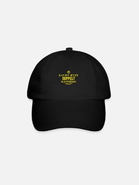 das Niveau steigt - Baseballkappe - Schwarz/Schwarz