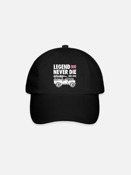 Landy Legend Never Die - Baseballkappe - Schwarz/Schwarz