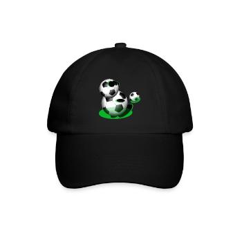 Fußballer Fußball - Baseballkappe - Schwarz/Schwarz - Vorne