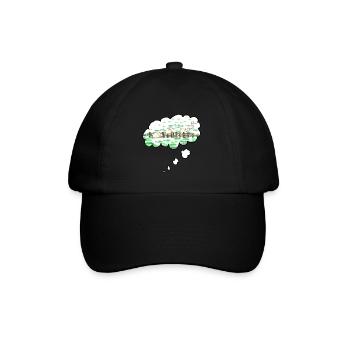 Schäfchen zählen - Baseballkappe - Schwarz/Schwarz - Vorne