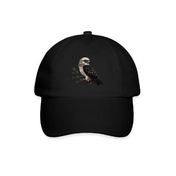 Habicht Vogel Greifvogel - Baseballkappe - Schwarz/Schwarz - Vorne