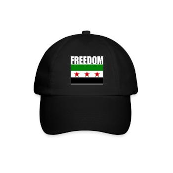 syrien - Baseballkappe - Schwarz/Schwarz - Vorne