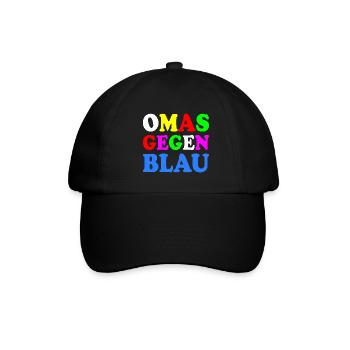 Omas gegen blau - Baseballkappe - Schwarz/Schwarz - Vorne
