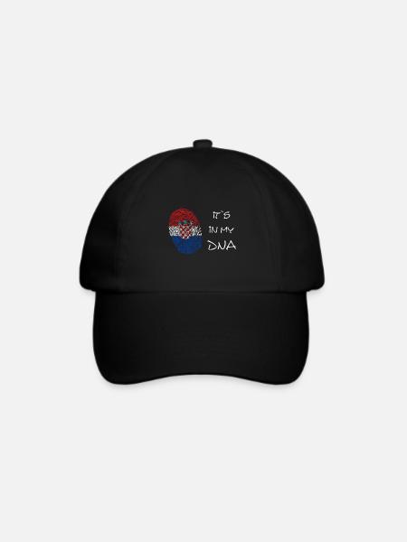 Croatia, Hrvatska, Kroatien - Baseballkappe - Schwarz/Schwarz