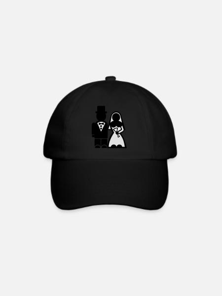 Junggesellenabschied - Hochzeit - Baseballkappe - Schwarz/Schwarz