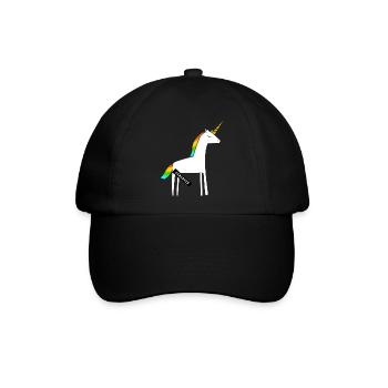 Dirty Unicorn / Lustig / Provokativ - Baseballkappe - Schwarz/Schwarz - Vorne
