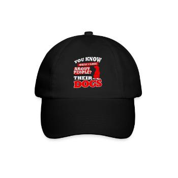 Distressed - An Menschen mag ich ihre Hunde - Baseballkappe - Schwarz/Schwarz - Vorne