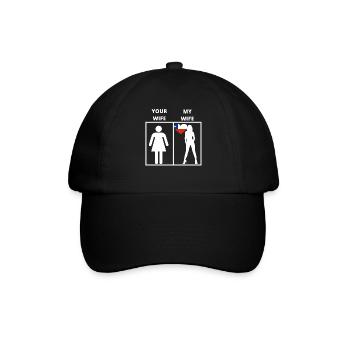 Chile geschenk my wife your wife - Baseballkappe - Schwarz/Schwarz - Vorne