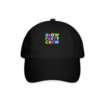 Glow Party Crew - Baseballkappe - Schwarz/Schwarz - Vorne