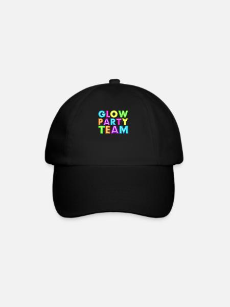 Glow Party Team - Baseballkappe - Schwarz/Schwarz