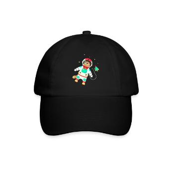 Otter Cosmonaut Suit - Otter Space - Baseballkappe - Schwarz/Schwarz - Vorne