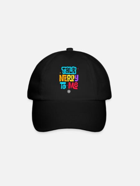 talk nerdy to me - Baseballkappe - Schwarz/Schwarz