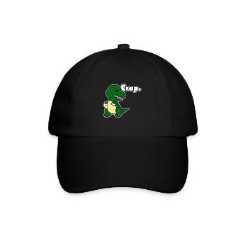 Dino Klopapier lustig Tier Arme Geschenk Dinos - Baseballkappe - Schwarz/Schwarz - Vorne
