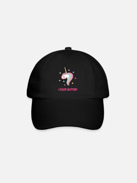 I POOP GLITTER - Baseballkappe - Schwarz/Schwarz