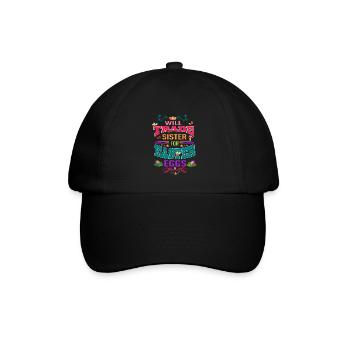 Ostern für Schwester - Baseballkappe - Schwarz/Schwarz - Vorne