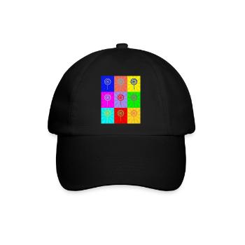 Pop-Art - Baseballkappe - Schwarz/Schwarz - Vorne
