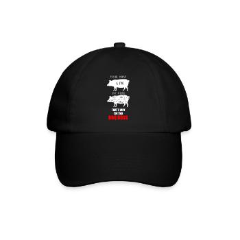 Der König des Barbecue - Baseballkappe - Schwarz/Schwarz - Vorne