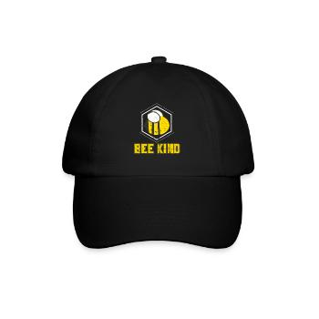 Sei Nett - Biene Geschenk - Baseballkappe - Schwarz/Schwarz - Vorne