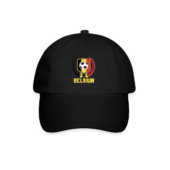 Belgien Fußball - Fan Flagge Weltmeisterschaft - Baseballkappe - Schwarz/Schwarz - Vorne