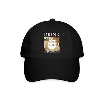 Muntermachender Kaffee Mittagspause - Baseballkappe - Schwarz/Schwarz - Vorne